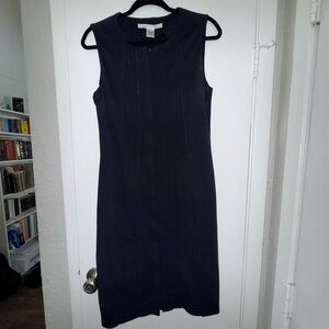 Diane Von Furstenberg Navy Midi Dress Navy